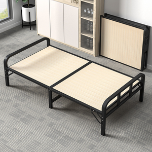 折叠床家用午休单人床办公室午睡1米2双人小户型出租房便携简易床