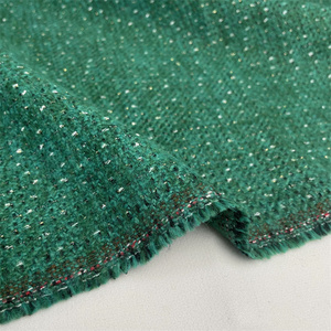 绿色香奈儿高端立体羊毛花尼布料小香风零头特价处理西装套装面料