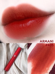 意大利armani阿玛尼唇釉405 红管口红丝绒哑光烂番茄持久滋润包邮