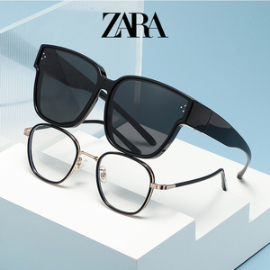 ZARA墨镜套镜男款近视眼镜夹片一体偏光防紫外线男士开车太阳镜女