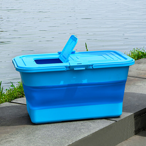 新款钓鱼桶可折叠装鱼箱水桶带泵打氧多功能塑料活鱼桶野钓专用