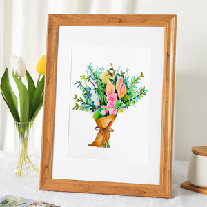 简约画框挂墙装裱a3a4纸展示框架大相框摆台8k四开手绘画作品定制