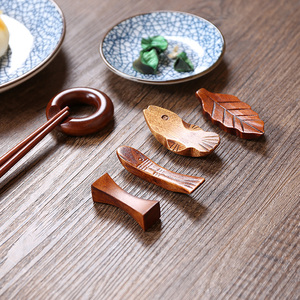 KENS 筷勺托 日式创意木质筷托摆件 特色形状木器餐具托