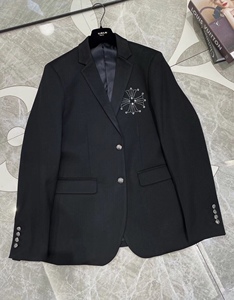 潮牌西服外套 22 克罗心马蹄梵文 复古十字架 潮流时尚 男女同款