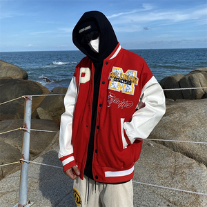 blacksoag美式西海岸街头刺绣宽松棒球服vintage复古百搭夹克外套