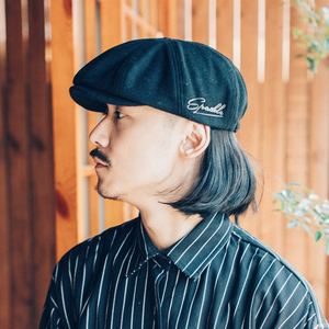 sprk羊毛八角帽大头围阿美咔叽复古男剃刀党英伦画家报童帽春夏季