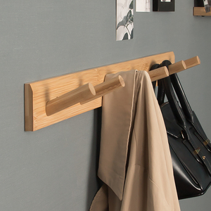 进门入户衣服挂钩创意楠竹壁挂式挂衣架墙上衣帽钩墙壁衣架挂衣钩