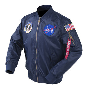 轻量级NASA春秋季薄款美军战术作战空军徽章飞行员夹克男装女外套