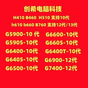 G5900 G5905 T G6400 G6405 G6500 G6605 G6600 G6900 G7400 CPU