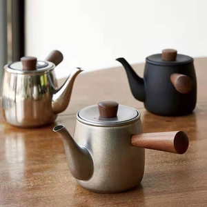 日本制进口 宫崎制作所 不锈钢日式小茶壶一人用急须壶泡茶壶