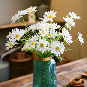 ins小雏菊仿真花野菊花小清新假花花束客厅插花餐桌绢花桌面摆件