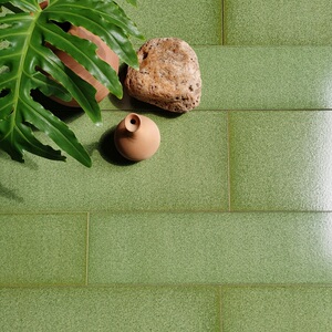 300*800mm规格青草绿色手工窑变地砖阳台院子瓷砖厨房卫生间墙砖