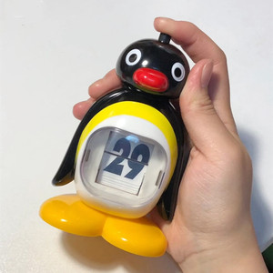 日本中古pingu企鹅家族 复古可爱手办潮玩万年历日历桌面摆件礼物