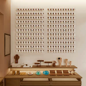 耳饰架子展示架挂墙木条饰品店铺首饰专用耳钉耳环上墙收纳展示架