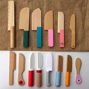 儿童仿真小刀菜刀切刀刀子木制水果蔬菜切切乐过家家厨房玩具配件