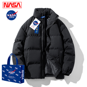 NASA联名羽绒服男外套冬季棉衣加厚潮牌大码立领羽绒棉服男款外套