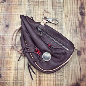 日本直邮redmoon红月rm-bbw真皮牛皮男女式美式小饺子包挂包腰包