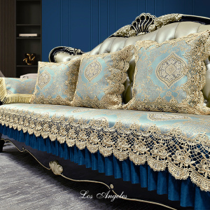 真皮沙发垫欧式高档奢华防滑美式坐垫套罩坐垫子四季通用客厅布艺