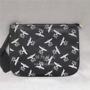 boy london手拿包黑色满印飞鹰拉链生日情人节礼物大容量男女同款