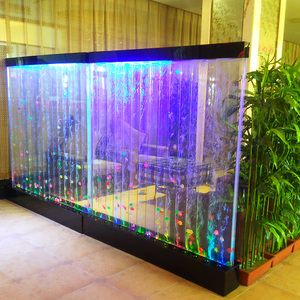 00江彩旗舰店天猫水幕墙鱼缸定做定制家用客厅流水超白玻璃款鱼缸