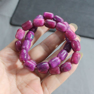 天然红色宝石手串手链 情侣装送女友情人 老饰品古玩杂项包真老件