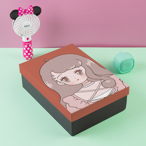 卡通动漫礼盒送女友少女心生日礼物盒放唇釉礼品盒化妆品包装盒