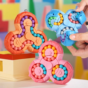 双面滚珠三环百变无限魔方块玩具阶六面旋转儿童益智互通翻转魔豆