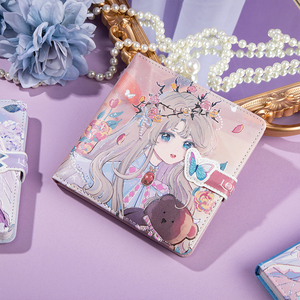 洛丽塔磁扣本女生文艺小清新日系少女方形手账本全彩页插画笔记本