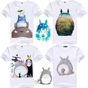 可爱宫崎骏Totoro龙猫短袖男女t恤动漫二次元学生上衣童码半袖夏t
