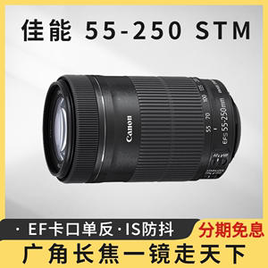 Canon/佳能 EF 55-250 IS STM 三代单反长焦防抖镜头远摄月亮打鸟