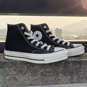 正版日系匡威1970s黑色高帮帆布鞋女经典款百搭低帮板莆田潮鞋子