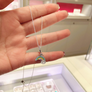 pandora潘多拉官网彩虹故事项链锁骨链女zt0591情人节礼物送女友
