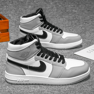 正品aj男鞋烟灰官网男鞋冬季加绒棉鞋莆田aj1影子灰空军一号板鞋