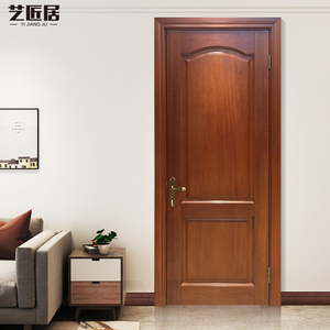 实木门定制室内房门红胡桃卡斯拉烤漆门卧室门套装门原木门纯原木