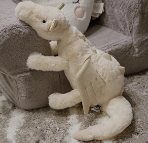 英国jellyca*白色雪龙小白龙毛绒玩具公仔安抚生日礼物可爱包邮