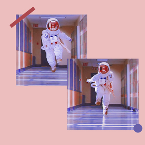 奇迹男孩电影小卡小太空人宇航员宿舍墙贴卧室房间装饰画桌面装饰