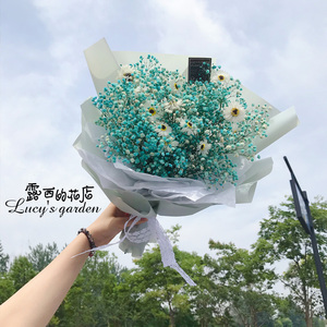 干花花束满天星小雏菊永生花生日情人节女神520礼物花礼盒送朋友