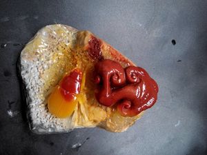 寿山石 精品巧色红黄芙蓉石甲虫摆件*富甲天下/饰品摆件收藏礼品