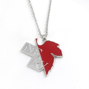 日系动漫周边 eva新世纪福音战士钥匙扣 火红枫叶挂扣 小饰品礼品