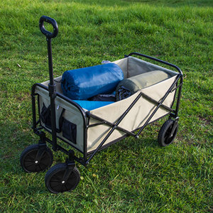 户外可折叠小推车 便携露营四轮小拖车 野餐手推车 营地小拉车