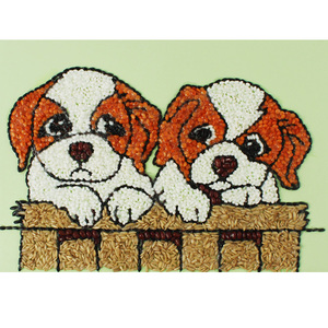 成人五谷杂粮贴画豆子粘贴画手工diy材料包小学生可定制8k/a3成品