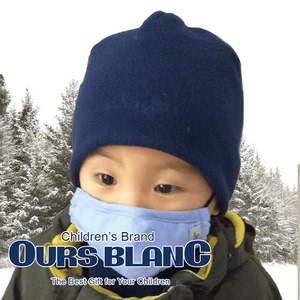 儿童冬季圆顶无檐百搭双层抓绒圆帽宝宝盖住耳朵保暖帽子
