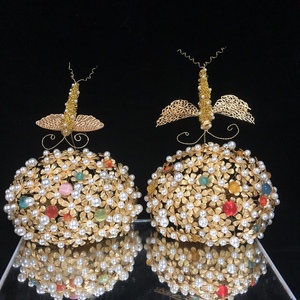 闹蛾扑花李静训李小孩发冠大款手工闹蛾100根左右