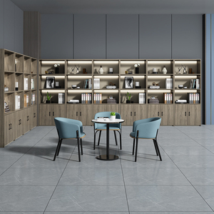 柏利莱办公室背景墙书柜老板桌展示柜木质文件柜组合资料隔断柜子