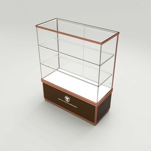 鸿钛新款玻璃橱窗展示手办礼品玩具模型货架透明玻璃家用展示柜台