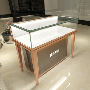 钻石珠宝前柜首饰手表展柜眼镜柜台钛合金饰品玻璃精品货架展示柜