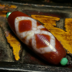 西藏红肉金刚杵六字真言老天珠天然玛瑙男女项链吊坠多宝手串配饰