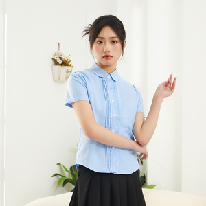 幼儿园教师园服夏季短袖衬衫裙套装幼师高端工作服早教老师上衣
