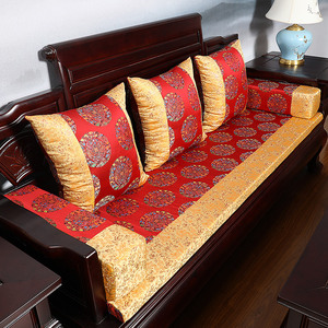 定做红木沙发坐垫中式实木家具海绵垫套家用罗汉床垫子椅垫防滑