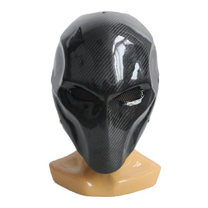 绿箭侠丧钟双眼版碳纤维面具CS野战304金刚网防护眼面罩